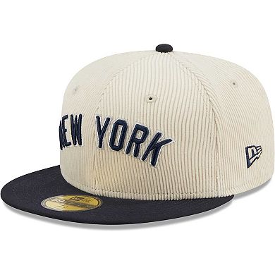 Men's New Era White New York Yankees Corduroy Classic 59FIFTY Fitted Hat