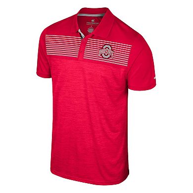 Men's Colosseum Scarlet Ohio State Buckeyes Langmore Polo