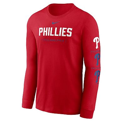Men's Nike Red Philadelphia Phillies Repeater Long Sleeve T-Shirt