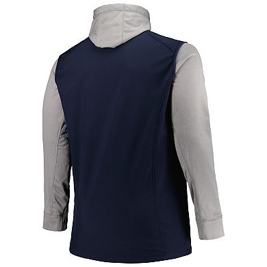 Men's Dunbrooke Navy/Gray Dallas Cowboys Big & Tall Alpha Full-Zip Hoodie Jacket