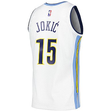 Men's Mitchell & Ness Nikola Jokic White Denver Nuggets 2016/17 Throwback Swingman Jersey