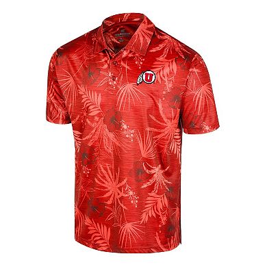 Men's Colosseum Red Utah Utes Palms Team Polo
