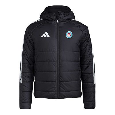 Men s adidas Black Chicago Fire Tiro 24 Full Zip Winter Hoodie Jacket