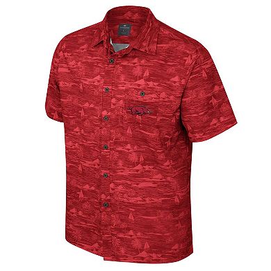 Men's Colosseum Cardinal Arkansas Razorbacks Ozark Button-Up Shirt