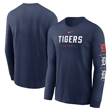 Men's Nike Navy Detroit Tigers Repeater Long Sleeve T-Shirt
