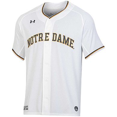 Men's Under Armour White Notre Dame Fighting Irish Replica Baseball Jersey