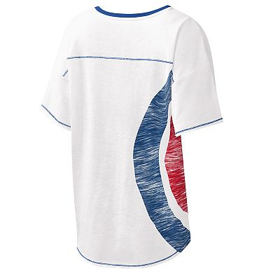 Women's Starter White Chicago Cubs Perfect Game V-Neck T-Shirt