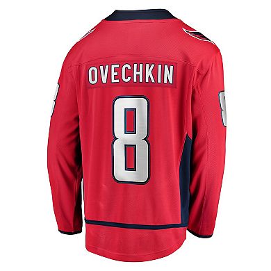 Men's Fanatics Alexander Ovechkin Red Washington Capitals Captain Patch Home Breakaway Jersey