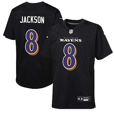 Youth Nike Lamar Jackson Black Baltimore Ravens Fashion Game Jersey