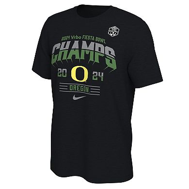 Men's Nike Black Oregon Ducks 2024 Fiesta Bowl Champions Locker Room T-Shirt
