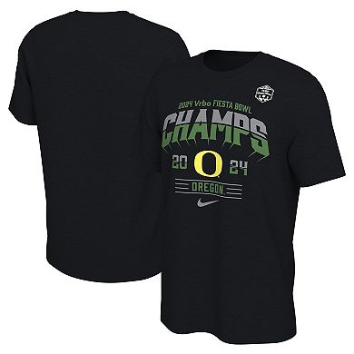 Men's Nike Black Oregon Ducks 2024 Fiesta Bowl Champions Locker Room T-Shirt