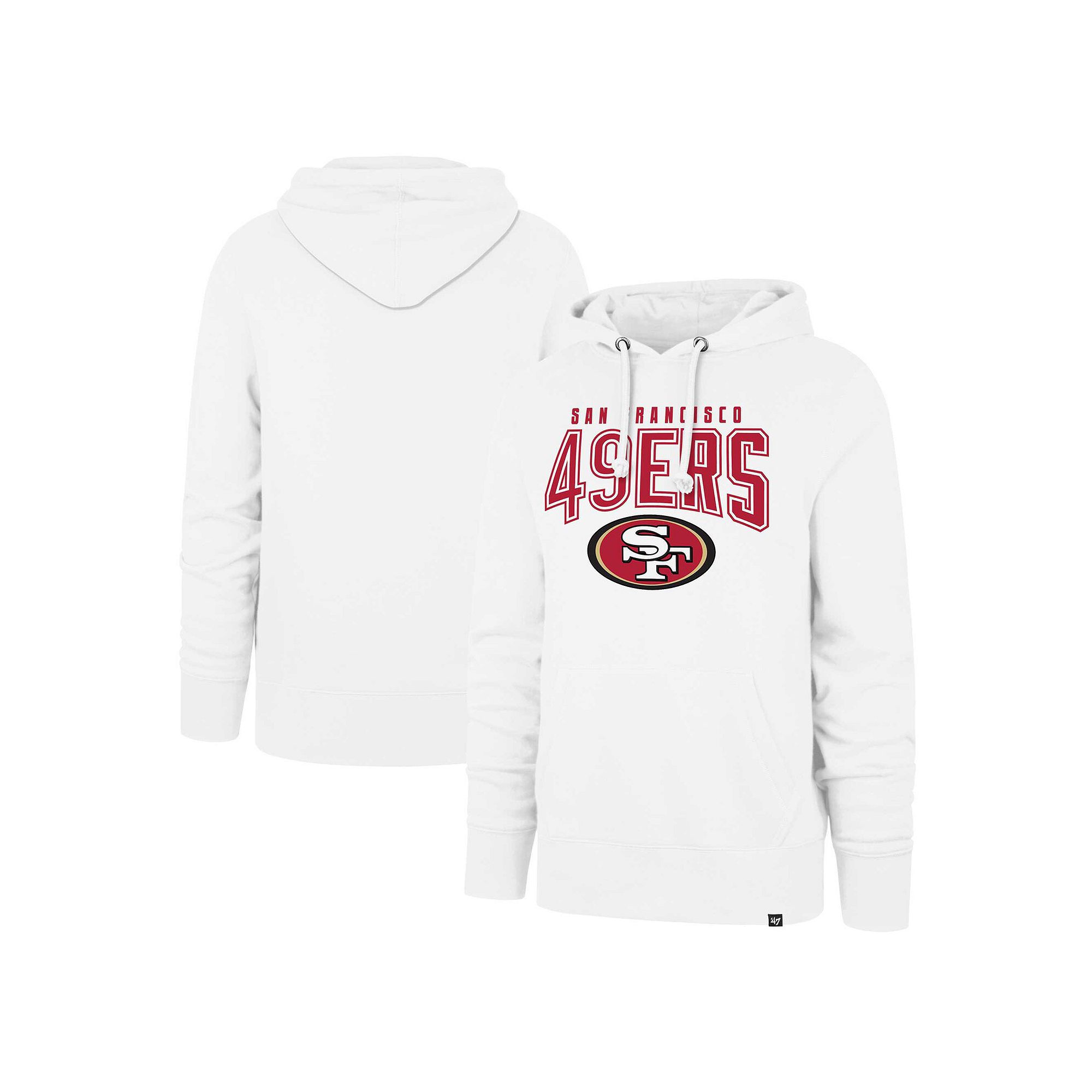 Mens 47 White San Francisco 49ers Elements Arch Headline Pullover Hoodie,