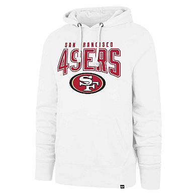 Men's '47 White San Francisco 49ers Elements Arch Headline Pullover Hoodie
