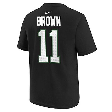 Youth Nike A.J. Brown Black Philadelphia Eagles Player Name & Number T-Shirt
