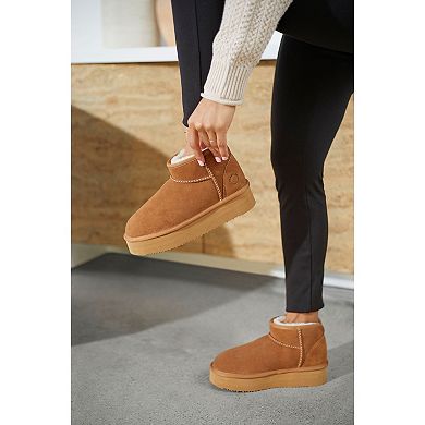 Fireside by Dearfoams Kingston Women's Shearling Platform Slippers