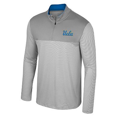 Men's Colosseum Gray UCLA Bruins Tuck Quarter-Zip Top