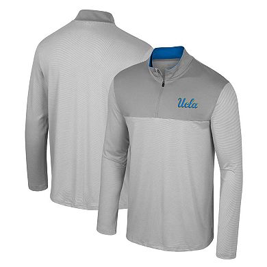 Men's Colosseum Gray UCLA Bruins Tuck Quarter-Zip Top