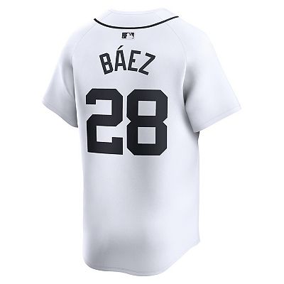 Men s Nike Javier Baez White Detroit Tigers Home Limited Player Jersey