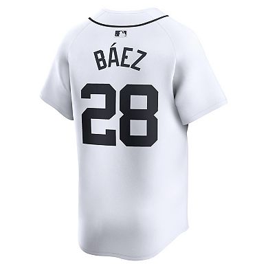 Men's Nike Javier Baez White Detroit Tigers Home Limited Player Jersey