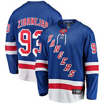Men's Fanatics Branded Mika Zibanejad Blue New York Rangers Home Breakaway Player Jersey