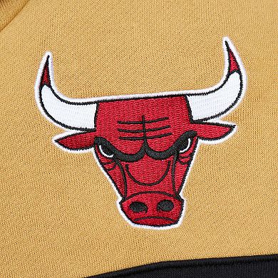 Men's Mitchell & Ness Red/Gold Chicago Bulls Head Coach Pullover Hoodie