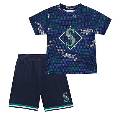 Toddler Fanatics Branded Navy Seattle Mariners Field Ball T-Shirt & Shorts Set