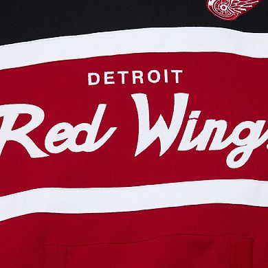 Men's Mitchell & Ness Red/Black Detroit Red Wings Head Coach Pullover Hoodie