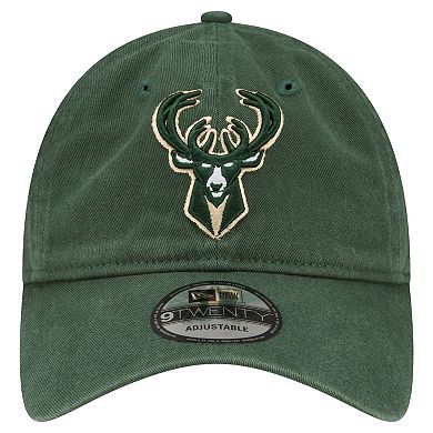 Men's New Era Hunter Green Milwaukee Bucks Team 2.0 9TWENTY Adjustable Hat