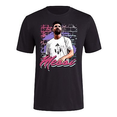 Men's adidas Lionel Messi Black Mural T-Shirt
