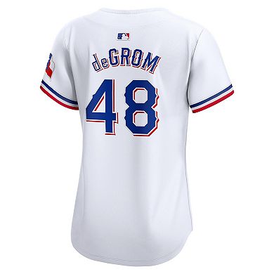 Women's Nike Jacob deGrom White Texas Rangers Home Limited Player Jersey