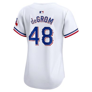 Women's Nike Jacob deGrom White Texas Rangers Home Limited Player Jersey