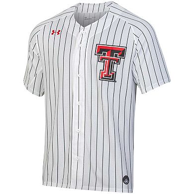 Men's Under Armour White Texas Tech Red Raiders Softball Button-Up Jersey