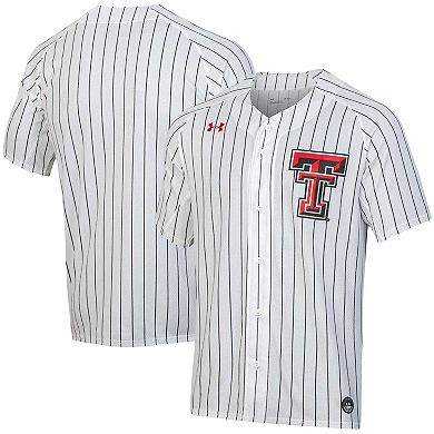 Men's Under Armour White Texas Tech Red Raiders Softball Button-Up Jersey