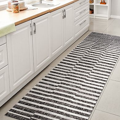 Sukie Modern Offset Stripe Indoor/outdoor Area Rug