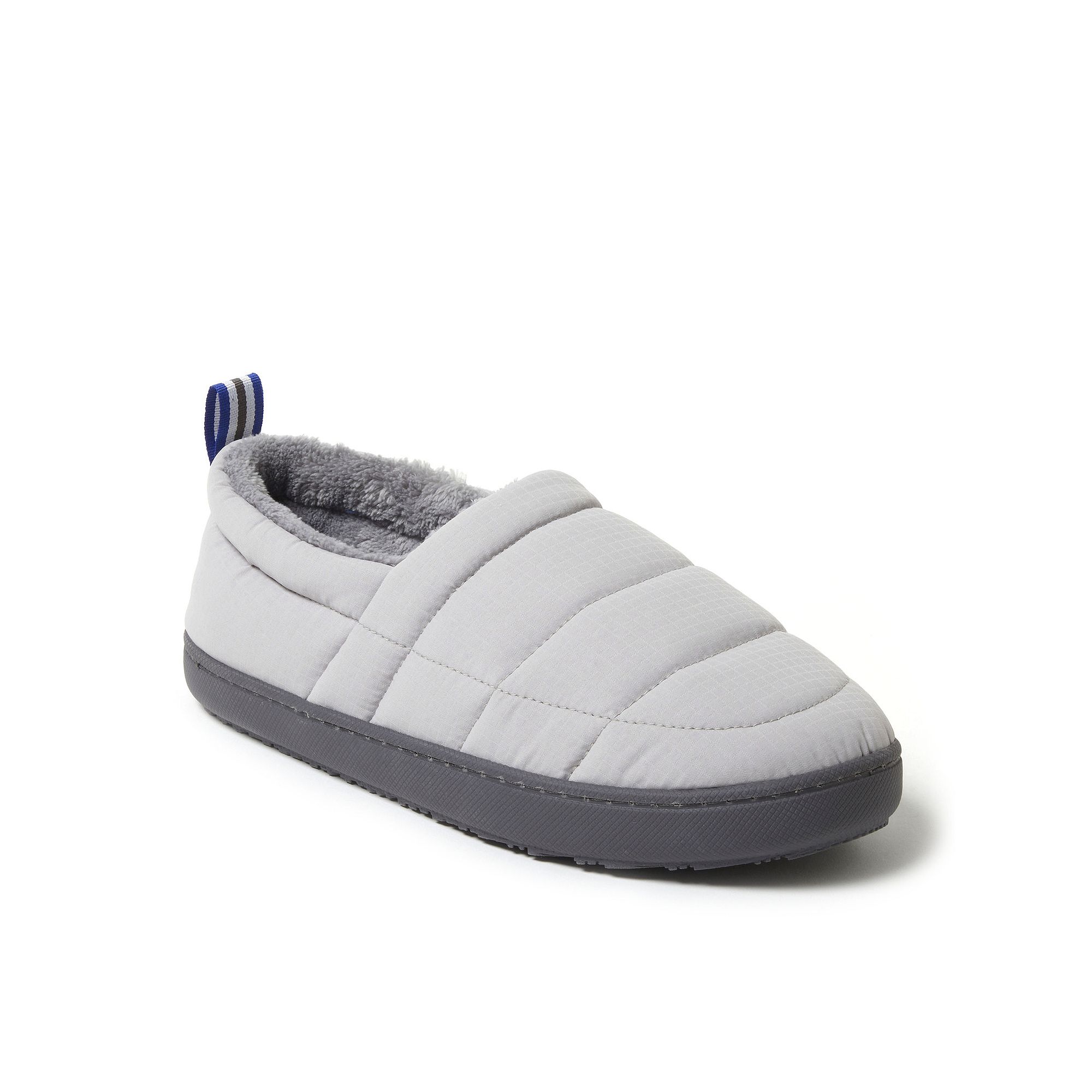 Dearfoams Cullen Mens Ripstop Slippers, Size: Small, Gray