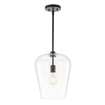 Hayes Industrial Farmhouse Iron/glass Led Pendant
