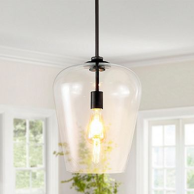 Hayes Industrial Farmhouse Iron/glass Led Pendant