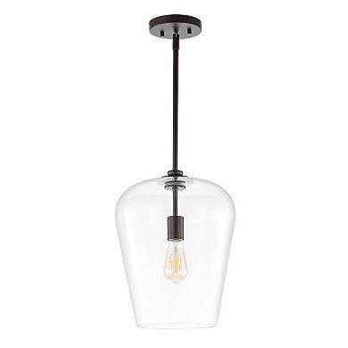 Hayes Industrial Farmhouse Iron/glass Led Pendant