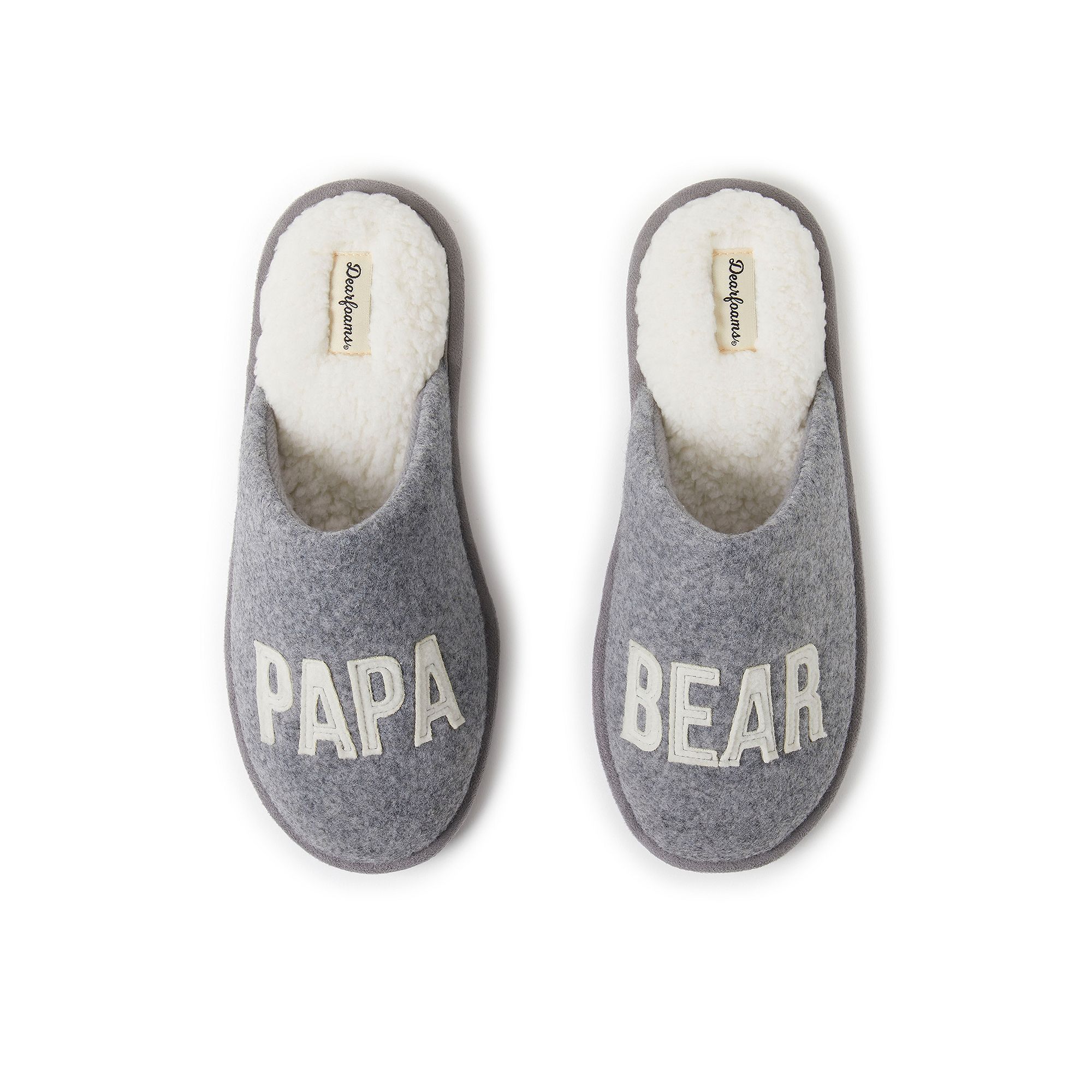 Dearfoams Carson Family Mens Scuff Slippers, Size: Small, Light Grey Gray