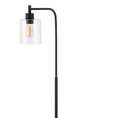 Axel Modern Iron/seeded Glass Farmhouse Industrial Led Floor Lamp