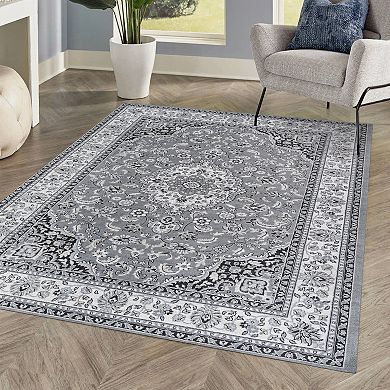 Palmette Modern Floral Area Rug