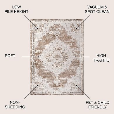 Alhambra Ornate Medallion Modern Area Rug