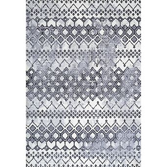 Azmar Moroccan Geometric Distressed Area Rug