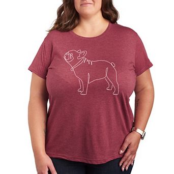 Plus Contour Line French Bulldog Graphic Tee