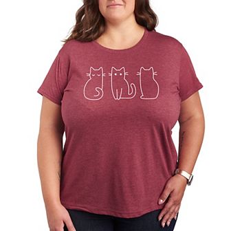 Plus Cat Outlines Graphic Tee
