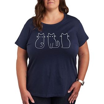 Plus Cat Outlines Graphic Tee