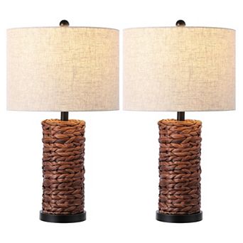 Elicia Sea Grass Led Table Lamp (set Of 2)