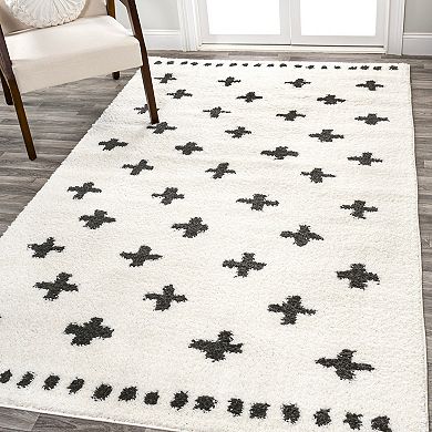 Cristo Berber Geometric Shag Area Rug