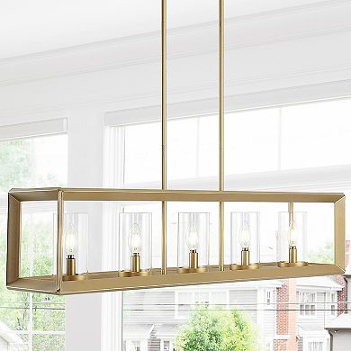 Anna Linear Metal/glass Led Pendant