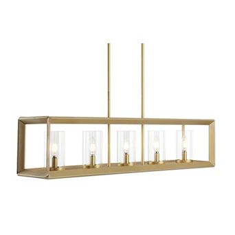 Anna Linear Metal/glass Led Pendant